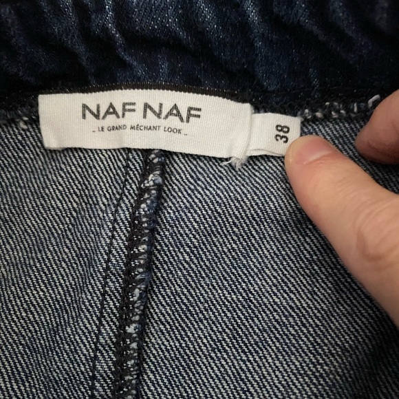 Naf Naf Denim Button Front Mini Skirt, Size 38, Y2K Style Denim Skirt - Picture 6 of 9